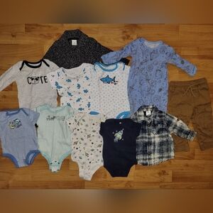 3-9M Kids Bundle Okie Dokie And Rococo 10 Pieces 3-9 months